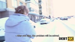 DEBT4K. Calibriエンジェルバーテンダーができなお金が利用できちゃう女の魅力